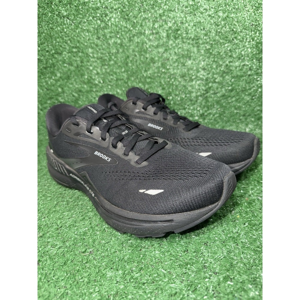 Brooks Adrenaline GTS 23 Mens Size 9 2E Wide Triple Black Running Shoes Sneakers - Picture 2 of 11